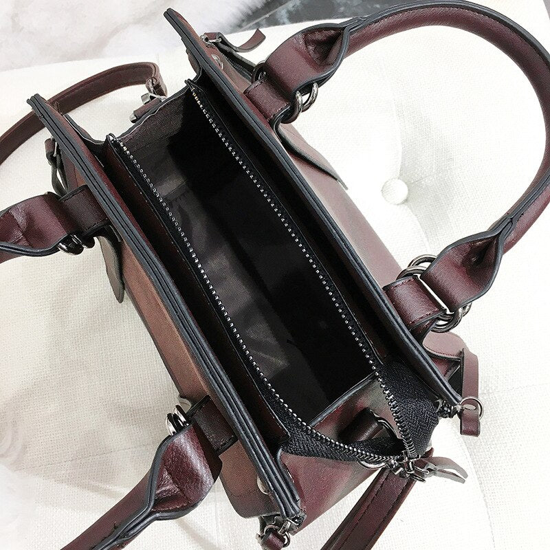 Vintage  Handbags Female Brand Leather Handbag High Quality Small Bags Lady Shoulder Bags