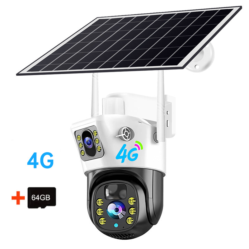 V380PRO  4G Solar Camera 4MP Dual Lens Home Security  Camera With Solar Panel