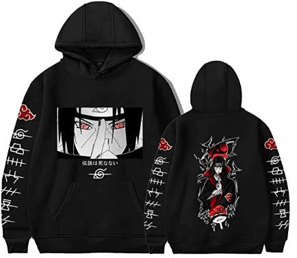 Naruto Uchiha Itachi Pullover Hoodie with Plush Spring and Autumn Coat Sweater