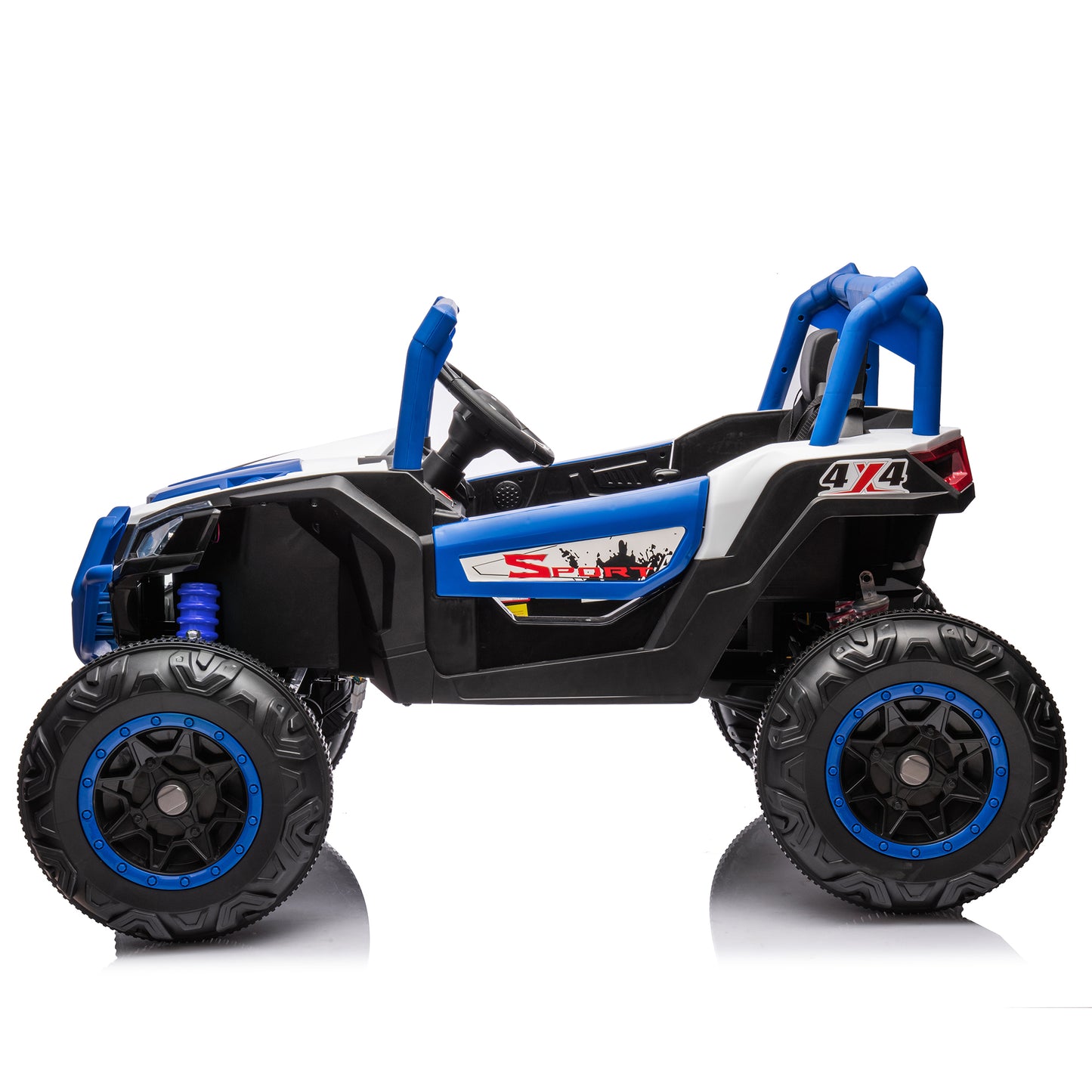 Side by Side 4x4 Ride on Off-Road Truck with Parent Remote Control, Battery Powered Electric Car