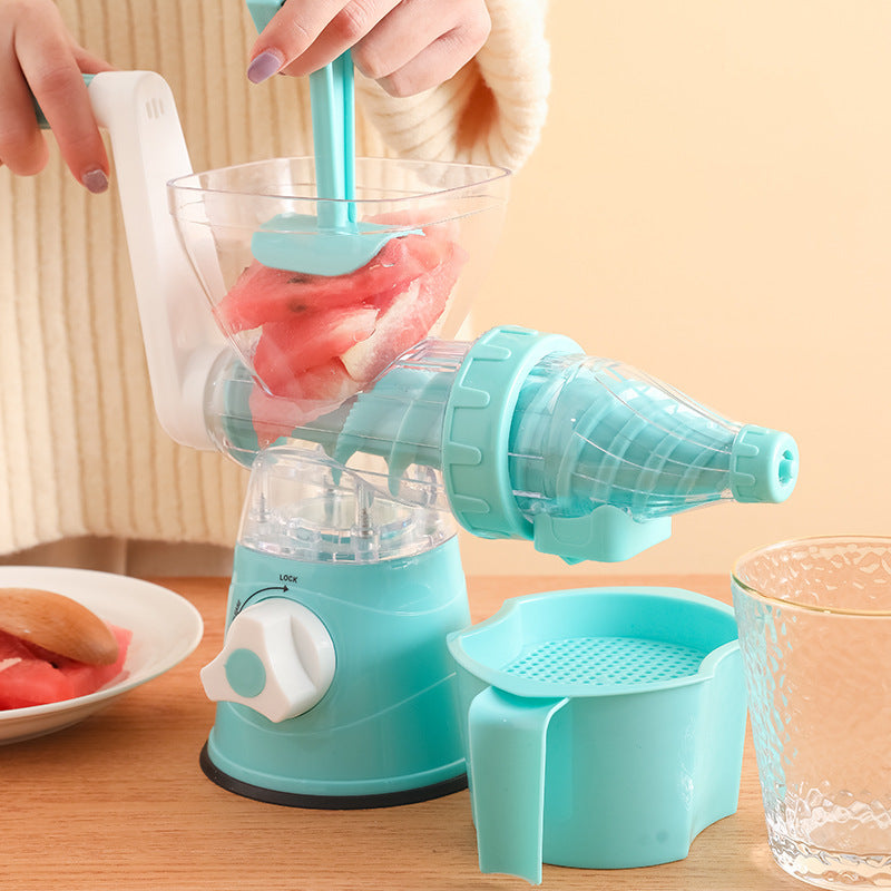 Multi Functional Manual Rotary Juicer Household Kitchen Manual Pulp Separation Juicer Small Portable Food Processor