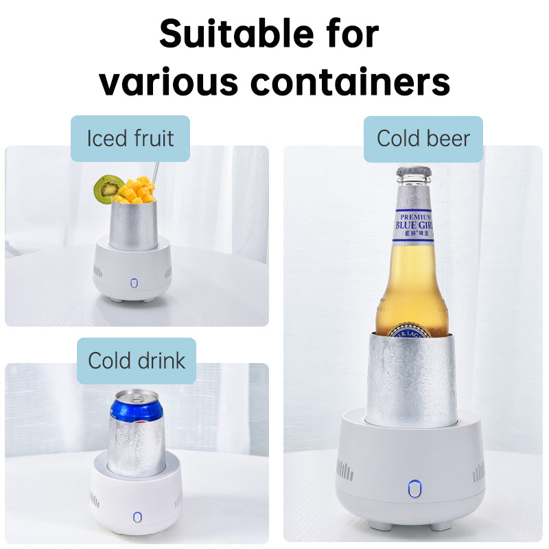 Portable Fast Cooling Cup Electronic Refrigeration Cooler for Beer Wine Beverage Mini Electric Drink Cooler Cup Instant Cooling