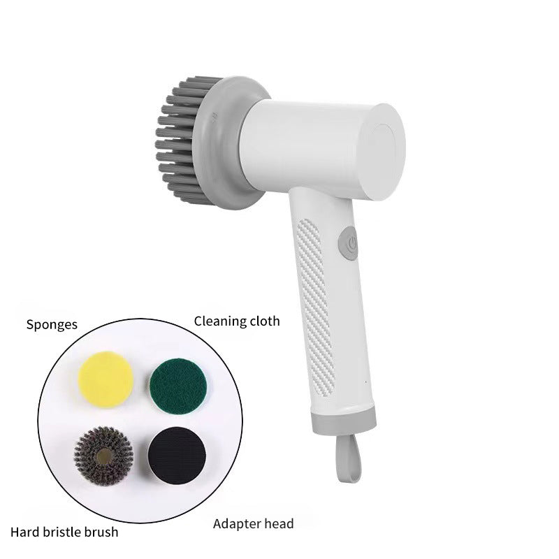 New Hand-Held Electric Cleaning Brush Kitchen Stove Brush Household Cleaning Brush Head Pot Ladle Multi Functional Cleaning