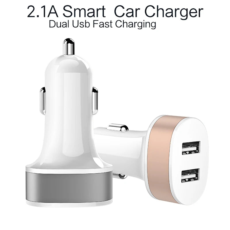 USB Car Charger For Phone 5V 2.1 A Mobile Phone Charger For iPhone Fast USB Charger Adapter